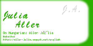 julia aller business card